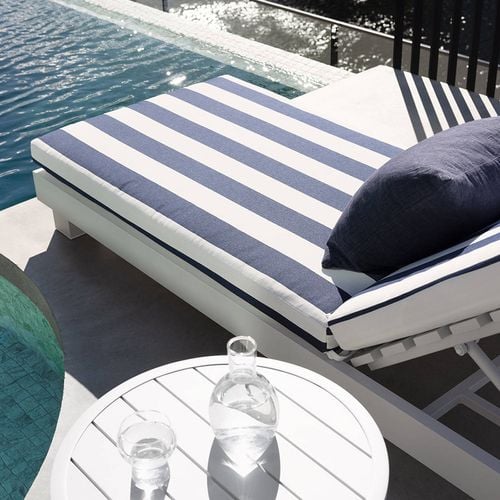 Santorini Outdoor Aluminium Pool Sun Lounge Set In Charcoal Bunnings Australia