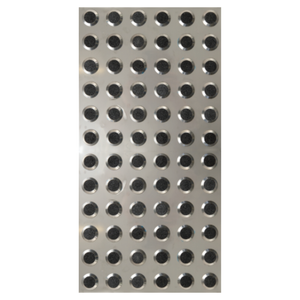 Duratac Carborundum Insert Tactile Hazard Stainless Steel Plate - 4 Pack