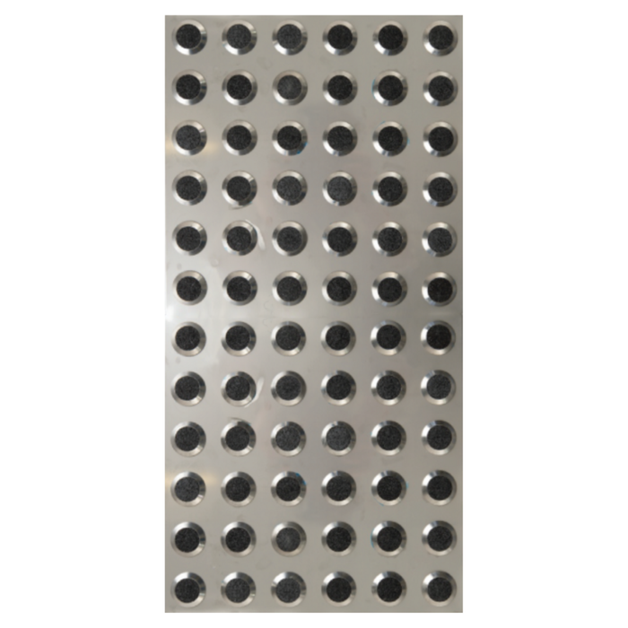 Duratac Carborundum Insert Tactile Hazard Stainless Steel Plate - 4 Pack