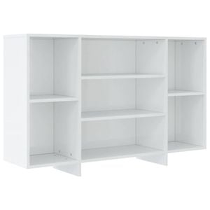 vidaXL Sideboard High Gloss White Storage Cabinet Organiser