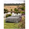 Linen House Cotswold Check/Waffle Charcoal Shadow & Cream Quilt Cover Set Queen