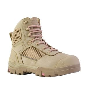 Bata Industrials Ladies Sand Avenger Mid Cut Lace/Zip Safety Boots - Size 10