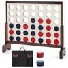 Costway Giant 4-in-a-row Game Set Jumbo 4-to-score Chess Board Game Natural