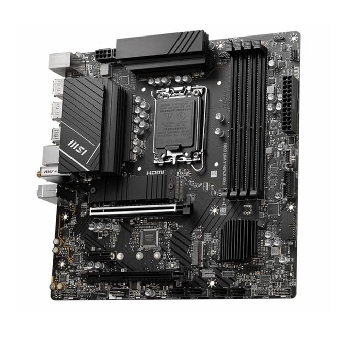 Msi Pro B760m-a Wifi Ddr4 Matx Motherboard, 4x Ddr4~128gb, 2x Pci-e X 16, 1x Pci-e X 1, 2x M.2, 4x Sata, 4x Usb 3.2 , 2x Usb 2.0