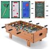 Costway 4-in-1 Combo Game Table Set Foosball Table Billiards Ping Pong Hockey