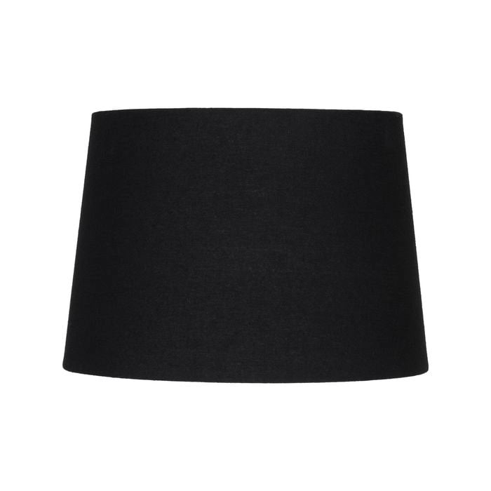 Verve Design 28cm Medium Linen Dawn Tapered Shade - Black 