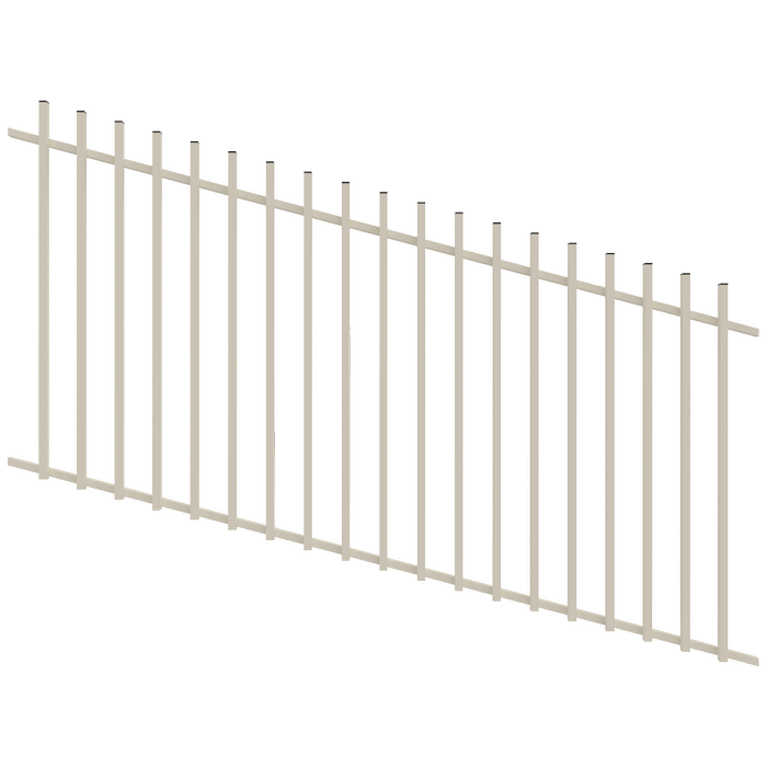 ProtectorAl 1201 - 2400 x 1200mm Surfmist  Raked 16-30º Batten Pool Fence Panel