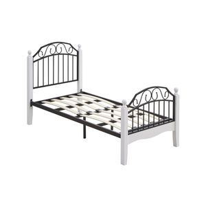 Alexa Wood & Metal King Single Bed Frame – Black And White