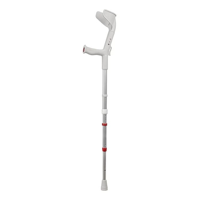 Rebotec BIG Travel Telescopic Crutches - Adjustable & Portable Mobility Aid with Wide Open Cuff for Travel & Daily Use