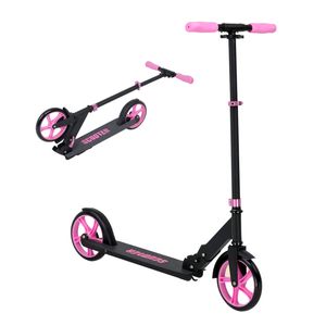 Advwin Folding Kids Kick Scooter w/ Big Wheel & Adjustable Height Pink