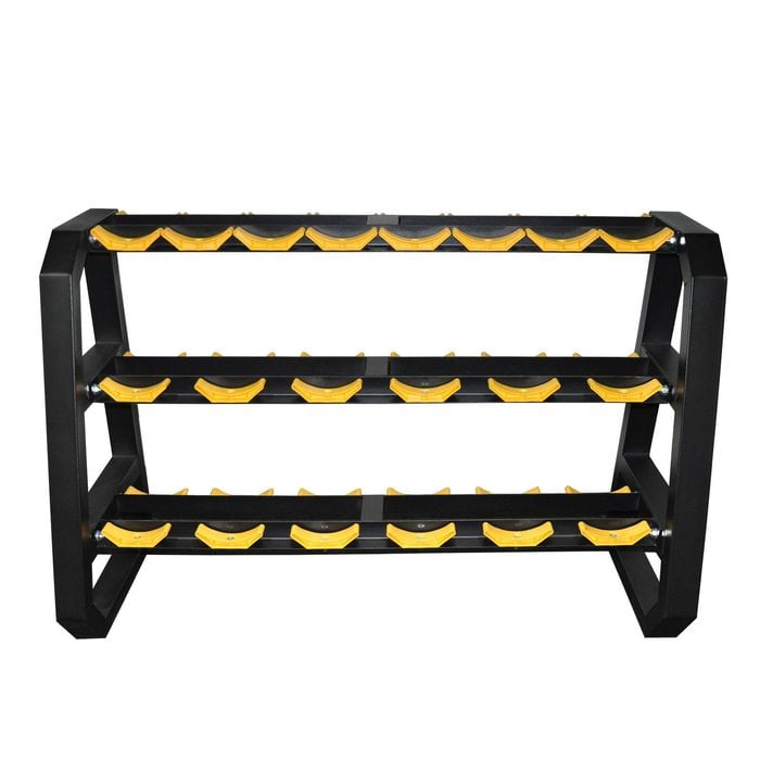 3 Tier Dumbell Rack for 10 pairs Pro Grade Round Head Dumbell