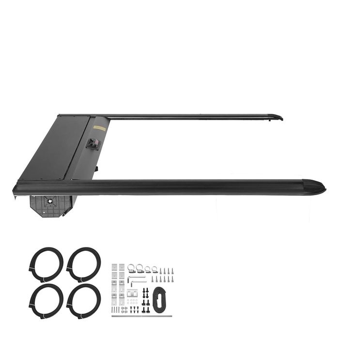 VEVOR 1.67m Retractable Tonneau Cover for 2021-2024 Ford F-150 Crew Cab with Double-Lock & T-Slot