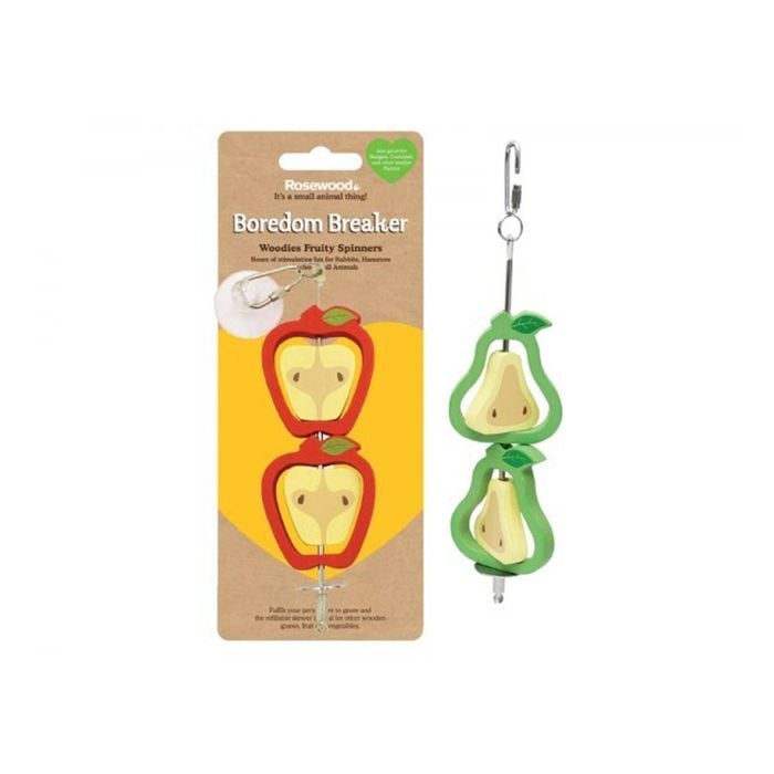 Rosewood Woodies 6cm Wooden Fruity Spinners Pet/Rabbit Hanging