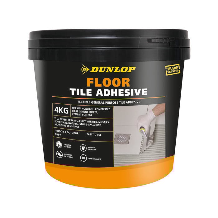 Dunlop 4kg Floor Tile Adhesive