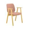 Modern Furniture MISSIE Arm Chair 59x55cm - Oak + Burnt Umber