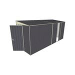 Build-a-Shed 1.5 x 4.5 x 2m Hinged Door Tunnel Shed with Hinged Side Door - Grey