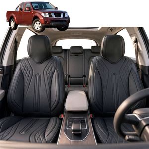 Australian Goose Front Seat Covers for Nissan Navara 2005 - 2015 (D40 RX) - PU Leather, Black (2pc)