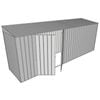 Build-A-Shed 1.2 x 5.2 x 2.0m Skillion Double Hinged Side Doors Shed - Zinc