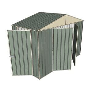 Build-a-Shed 3.0 x 1.5 x 2.3m Triple Hinge Door Narrow Shed - Green