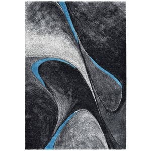 Loom & Lace Millard 37 80X300 Dark Grey Turquoise Runner Rug