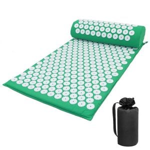 NNETM Acupressure Massage Mat and Pillow Set for Pain Relief (Green)