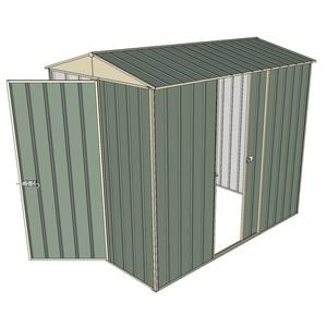 Build-a-Shed 1.5 x 2.3 x 2.3m Narrow Front Gable Dual Door Shed - Green
