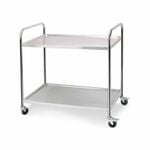 SOGA 2 Tier 86x54x94cm Stainless Steel Food Cart