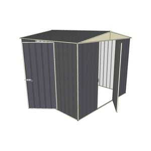 Build-a-Shed 2.3 x 2.3 x 2.3m Dual Hinged Door Shed - Grey