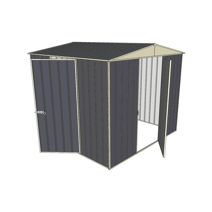 Build-a-Shed 2.3 x 2.3 x 2.3m Dual Hinged Door Shed - Grey