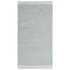 Handwoven Boondi Wool Rug-Ivory/Aqua-80x150cm