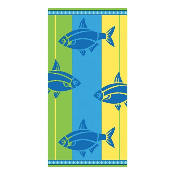 Jacquard Beach Towel 86x160cm - Beach Fish