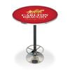 Carlton Draught Retro Bar Table Home Pub Round 70cm Red