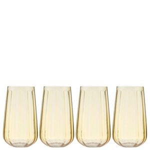 Ladelle Capri Set of 4 Highball Tumblers - Lemon