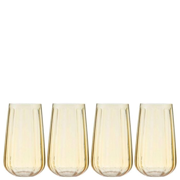 Ladelle Capri Set of 4 Highball Tumblers - Lemon