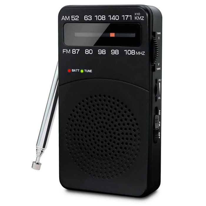 Mini Portable Radio Headphone Jack Black