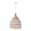 Lexi Lighting Shanen Rattan Pendant Light Natural Wicker Shade 205cm