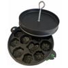 Cast Iron Cake Mould Maker Cakes Pastry Mould Baking Pan Reusable With Lid