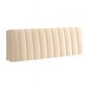 Anycozy 100x70cm Light Gray Headboard Cover – Soft Plush Quilted Velvet Bed Protector