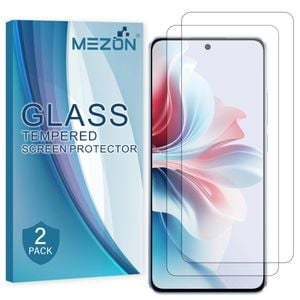 2 Pack MEZON OPPO Reno11 F 5G Clear Tempered Glass Screen Protectors