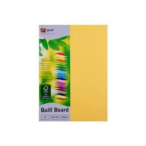 Quill Cardboard A4 (50pk) (Lemon)
