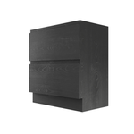 Stein 600 x 450 x 810mm Black Select Floor Standing Handleless Vanity - Cabinet Only