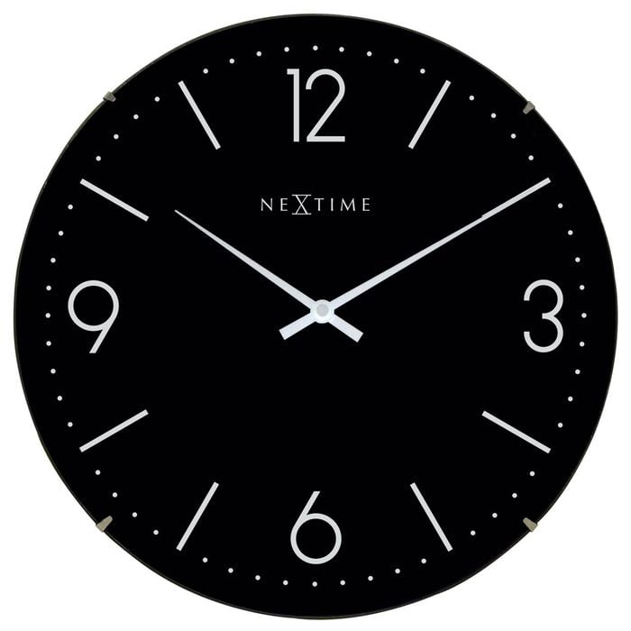 NeXtime Basic Dome 35cm Hanging Wall Clock Analogue Black