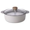 Neoflam Divided 30cm Casserole 5.8l Induction With Divided Steamer White