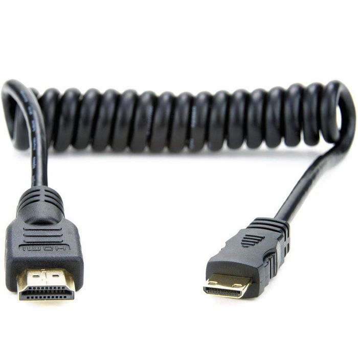 Atomos Coiled Mini HDMI to Full HDMI Cable 30cm-45cm