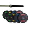 Smai 160kg Hd Bumper Plate Set Inc 20kg Barbell - 20kg Army Green Barbell