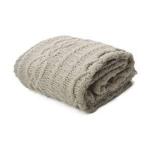 Bloomington Asher Knitted Throw Rug 130 x 170 cm Taupe