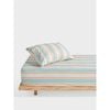 2pc Linen House Kids 225tc Sailor Stripe Fitted Sheet Set Blue King Single
