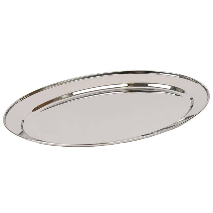 Oval Stainless Steel Serving Platter - 60cm x 41cm