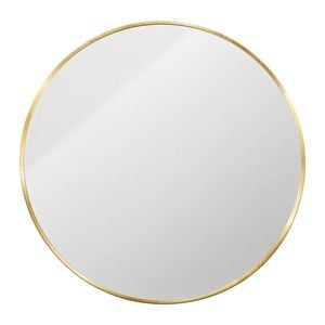 Barelli 110 x 110cm Brushed Gold Flynn Round Framed Mirror