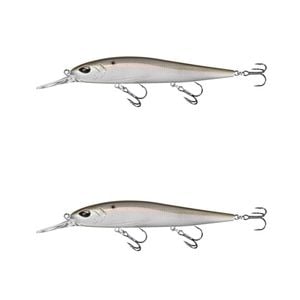 2x 13 Fishing 110mm Whipper Snapper Jerkbait Fishing Lures - Casper Shad